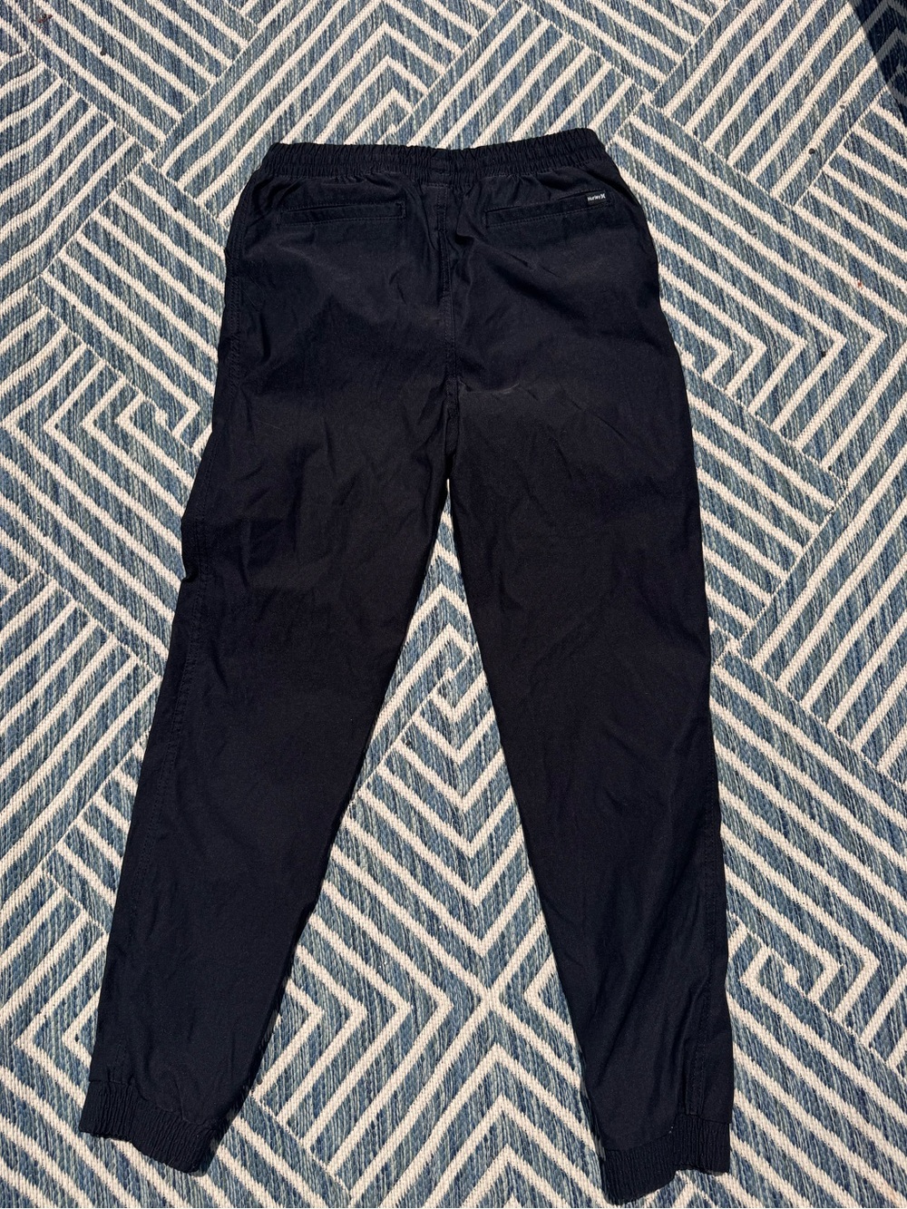 Hurley Black Casual Track Pants with White Logo - Picture 4 of 5